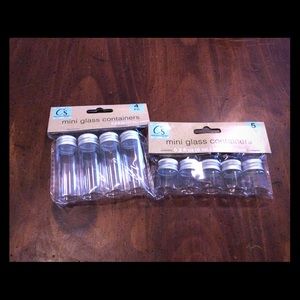 New lot of 2 Crafter Square mini glass vials
